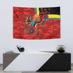 Gold Suns ANZAC Personalised Tapestry Lest We Forget Poppy Camo