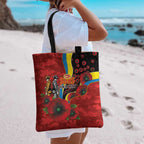 Gold Suns ANZAC Personalised Tote Bag Lest We Forget Poppy Camo