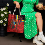 Gold Suns ANZAC Personalised Tote Bag Lest We Forget Poppy Camo