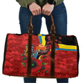 Gold Suns ANZAC Personalised Travel Bag Lest We Forget Poppy Camo