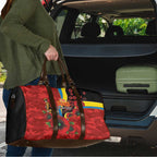 Gold Suns ANZAC Personalised Travel Bag Lest We Forget Poppy Camo