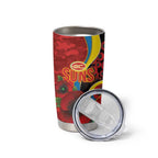 Gold Suns ANZAC Personalised Tumbler Cup Lest We Forget Poppy Camo
