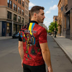Gold Suns ANZAC Personalised Zipper Polo Shirt Lest We Forget Poppy Camo