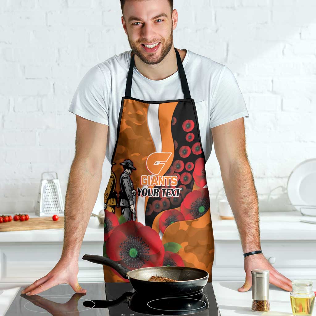 Greater Giants ANZAC Personalised Apron Lest We Forget Poppy Camo
