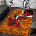 Greater Giants ANZAC Personalised Area Rug Lest We Forget Poppy Camo