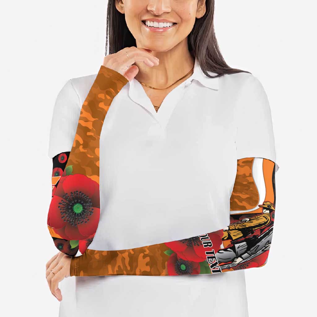 Greater Giants ANZAC Personalised Arm Sleeves Lest We Forget Poppy Camo
