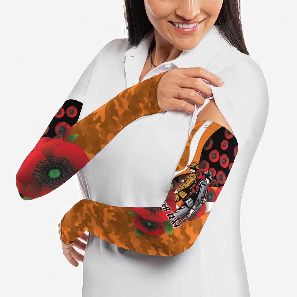 Greater Giants ANZAC Personalised Arm Sleeves Lest We Forget Poppy Camo