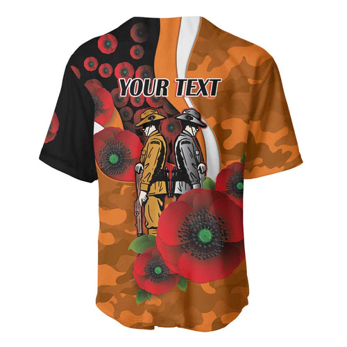 Greater Giants ANZAC Personalised Baseball Jersey Lest We Forget Poppy Camo