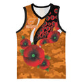 Greater Giants ANZAC Personalised Basketball Jersey Lest We Forget Poppy Camo