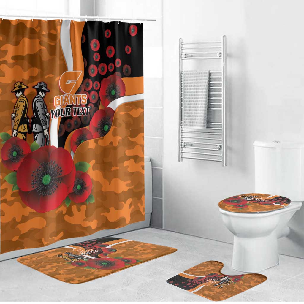 Greater Giants ANZAC Personalised Bathroom Set Lest We Forget Poppy Camo