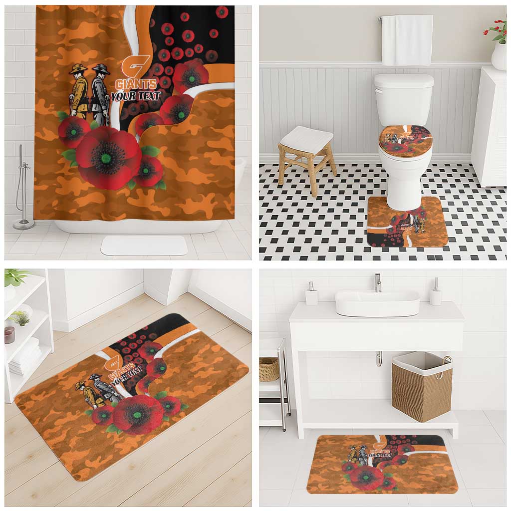Greater Giants ANZAC Personalised Bathroom Set Lest We Forget Poppy Camo