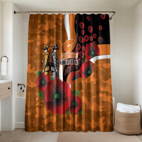Greater Giants ANZAC Personalised Bathroom Set Lest We Forget Poppy Camo