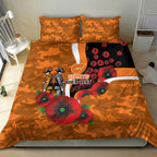 Greater Giants ANZAC Personalised Bedding Set Lest We Forget Poppy Camo