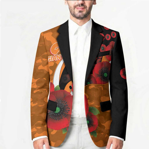 Greater Giants ANZAC Personalised Blazer Lest We Forget Poppy Camo