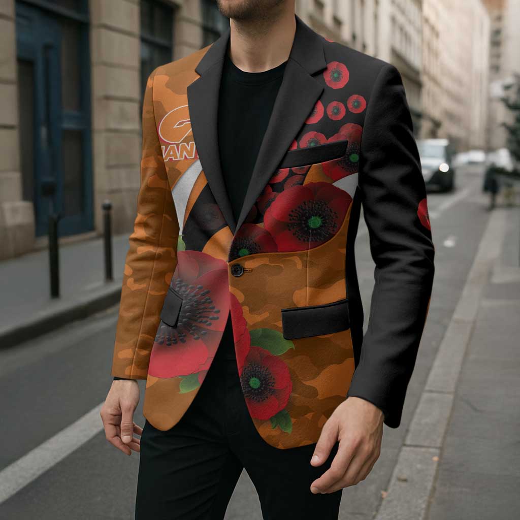 Greater Giants ANZAC Personalised Blazer Lest We Forget Poppy Camo