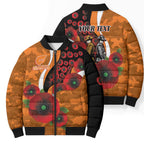 Greater Giants ANZAC Personalised Bomber Puffer Jacket Lest We Forget Poppy Camo