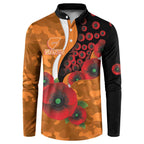 Greater Giants ANZAC Personalised Button Sweatshirt Lest We Forget Poppy Camo