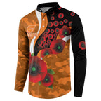 Greater Giants ANZAC Personalised Button Sweatshirt Lest We Forget Poppy Camo