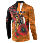 Greater Giants ANZAC Personalised Button Sweatshirt Lest We Forget Poppy Camo