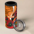 Greater Giants ANZAC Personalised 4 in 1 Can Cooler Tumbler Lest We Forget Poppy Camo