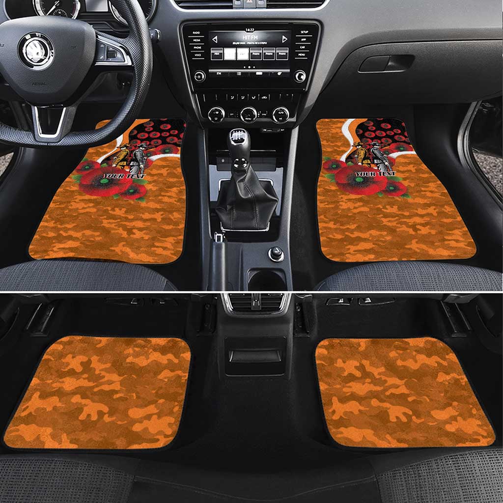 Greater Giants ANZAC Personalised Car Mats Lest We Forget Poppy Camo