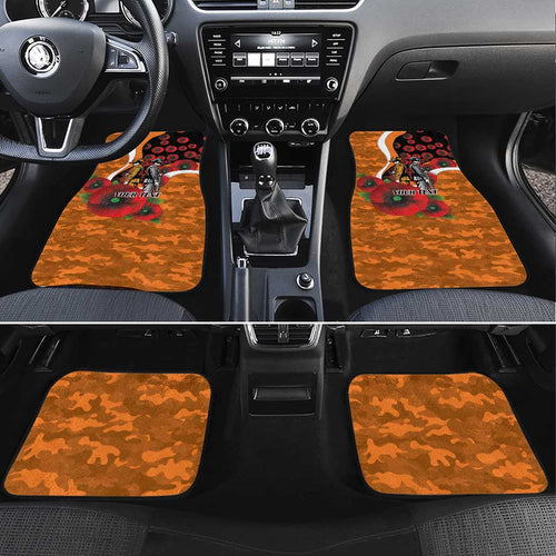 Greater Giants ANZAC Personalised Car Mats Lest We Forget Poppy Camo