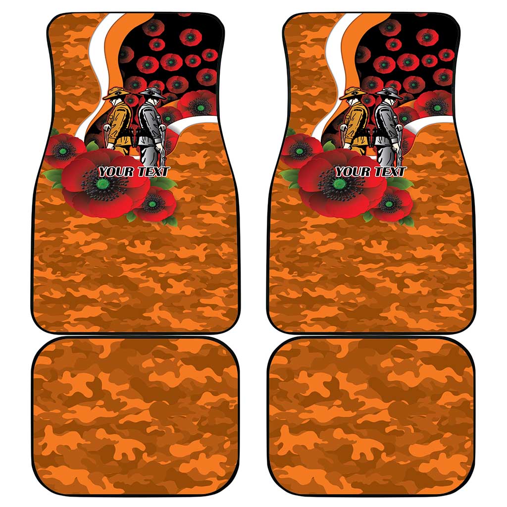 Greater Giants ANZAC Personalised Car Mats Lest We Forget Poppy Camo