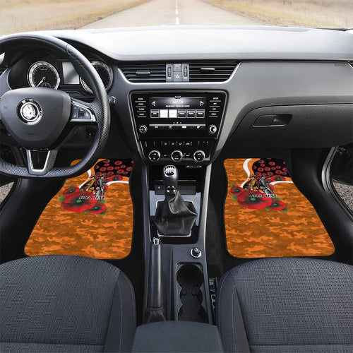 Greater Giants ANZAC Personalised Car Mats Lest We Forget Poppy Camo