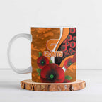 Greater Giants ANZAC Personalised Ceramic Mug Lest We Forget Poppy Camo