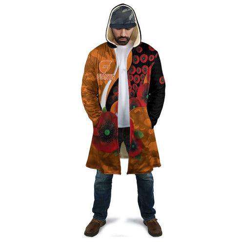Greater Giants ANZAC Personalised Cloak Lest We Forget Poppy Camo