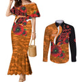 Greater Giants ANZAC Personalised Couples Matching Mermaid Dress and Long Sleeve Button Shirt Lest We Forget Poppy Camo