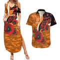 Greater Giants ANZAC Personalised Couples Matching Summer Maxi Dress and Hawaiian Shirt Lest We Forget Poppy Camo