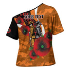 Greater Giants ANZAC Personalised Cross Shoulder Shirt Lest We Forget Poppy Camo