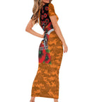 Greater Giants ANZAC Personalised Family Matching Short Sleeve Bodycon Dress and Hawaiian Shirt Lest We Forget Poppy Camo