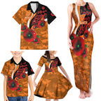 Greater Giants ANZAC Personalised Family Matching Tank Maxi Dress and Hawaiian Shirt Lest We Forget Poppy Camo