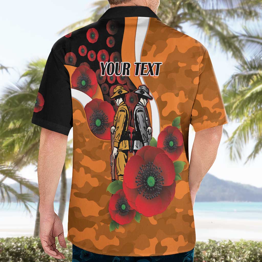 Greater Giants ANZAC Personalised Hawaiian Shirt Lest We Forget Poppy Camo