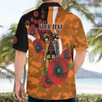 Greater Giants ANZAC Personalised Hawaiian Shirt Lest We Forget Poppy Camo