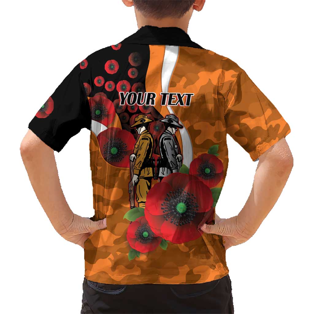 Greater Giants ANZAC Personalised Hawaiian Shirt Lest We Forget Poppy Camo