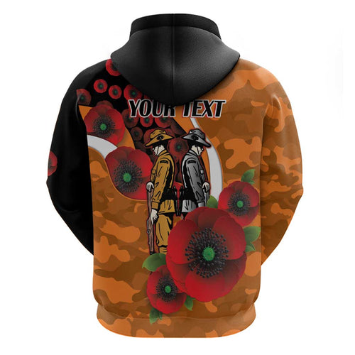 Greater Giants ANZAC Personalised Hoodie Lest We Forget Poppy Camo