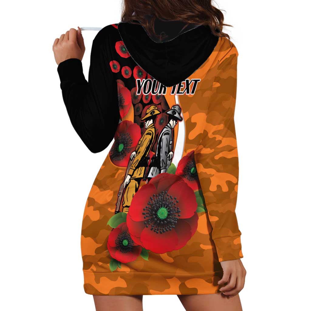 Greater Giants ANZAC Personalised Hoodie Dress Lest We Forget Poppy Camo