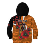 Greater Giants ANZAC Personalised Kid Hoodie Lest We Forget Poppy Camo