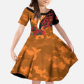 Greater Giants ANZAC Personalised Kid Short Sleeve Dress Lest We Forget Poppy Camo