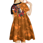 Greater Giants ANZAC Personalised Kid Short Sleeve Dress Lest We Forget Poppy Camo