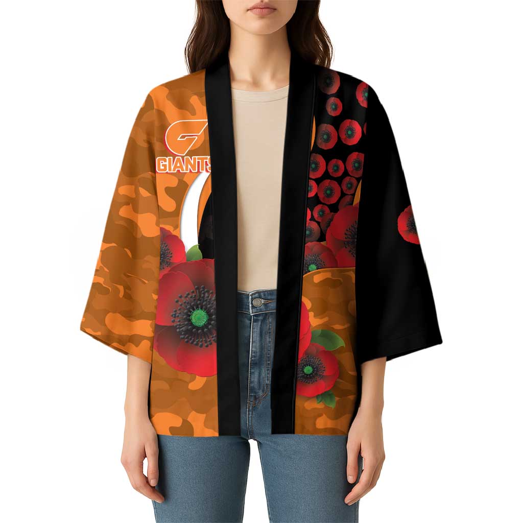 Greater Giants ANZAC Personalised Kimono Lest We Forget Poppy Camo