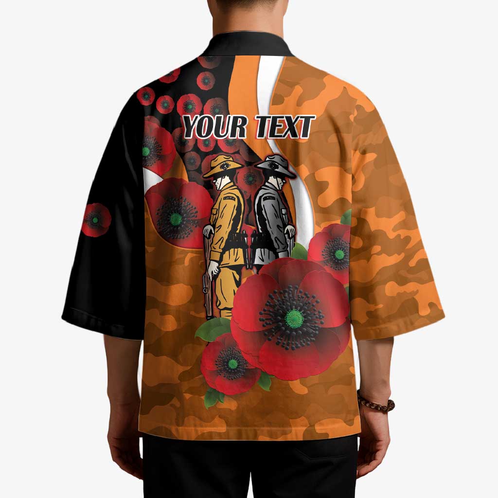 Greater Giants ANZAC Personalised Kimono Lest We Forget Poppy Camo