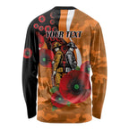 Greater Giants ANZAC Personalised Long Sleeve Shirt Lest We Forget Poppy Camo