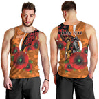 Greater Giants ANZAC Personalised Men Tank Top Lest We Forget Poppy Camo