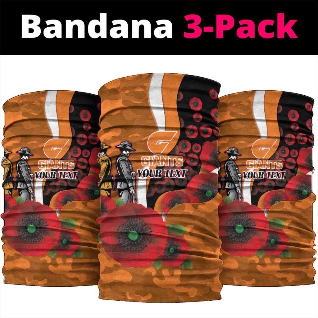 Greater Giants ANZAC Personalised Neck Gaiter Lest We Forget Poppy Camo