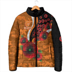 Greater Giants ANZAC Personalised Padded Jacket Lest We Forget Poppy Camo