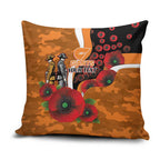 Greater Giants ANZAC Personalised Pillow Cover Lest We Forget Poppy Camo